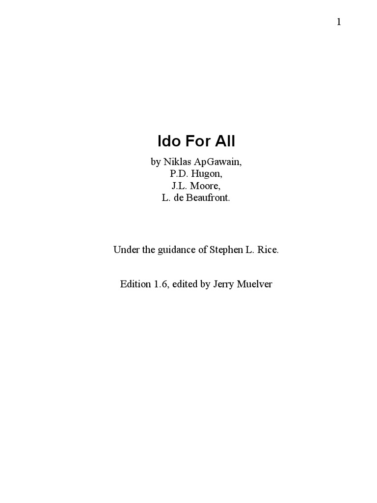 Ido For All | PDF | Preposition And Postposition | English Language