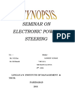 Seminar On Electronic Power Steering: Lingaya'S Institute of Management & Tech. Faridabad 2011
