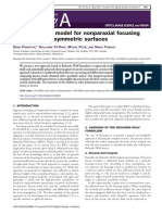 Exact Vectorial Model For Nonparaxial Focusing by Arbitrary Axisymmetric Surfaces