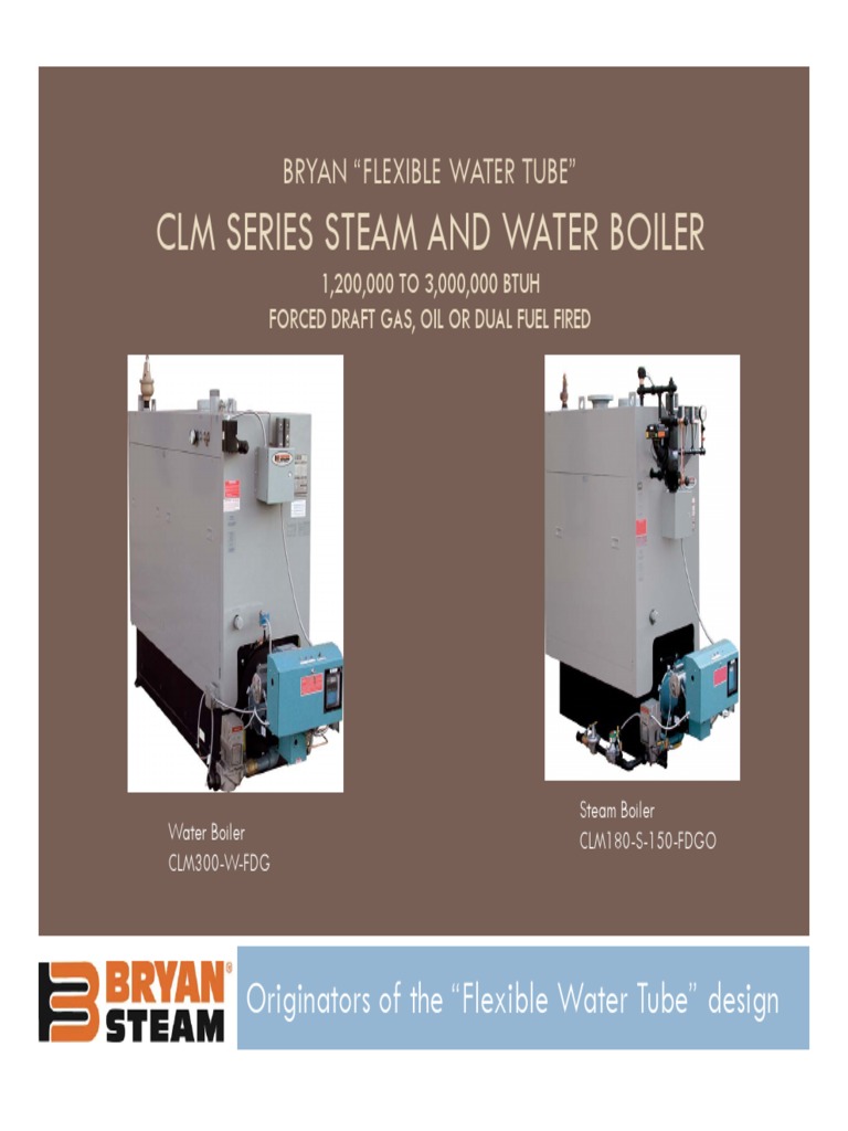 CLM Series Steam and Water Boiler Bryan "Flexible Water Tube" PDF