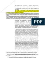 Acerca de Suspensão e Extinção Do Processo, Assinale A Opção Correta