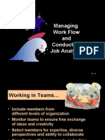Managing Work Flow and Conducting Job Analysis