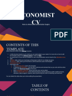 Economist CV by Slidesgo