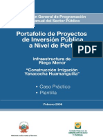 Infraestructura de Riego Menor - Caso Practico y Plantilla