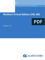 Audiocodes - Mediant Virtual Edition SBC Installation Manual Ver 72