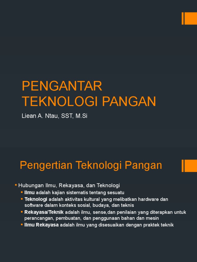 Pengantar Ilmu Teknologi Pangan 1 | PDF