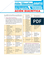 Acentuación Diacrítica Para Tercer Grado de Secundaria