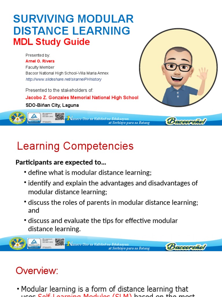 Surviving Modular Distance Learning: MDL Study Guide | PDF | Learning ...