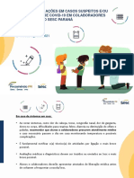 PROTOCOLO DE AÇÕES EM CASOS SUSPEITOS EOU CONFIRMADOS DE COVID-19 EM COLABORADORES EOU ALUNOS DO SESC PARANÁ - Att - SESA - 735