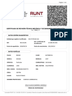 Certificado técnico mecánico emisiones Nissan Sentra 1997 BIX648