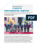 Garcia Fernandez, Anibal - El Prosur para La Desintegracion Regional