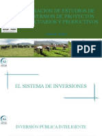 Elaboración de estudios de preinversión agropecuarios