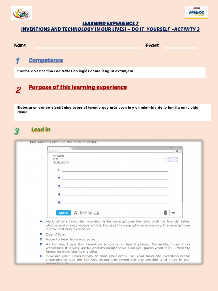 7 A-1 - Activity 3 APRENDO EN CASA | PDF