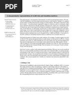 A One-Parameter Representation of Credit Risk and Transition Matrices