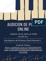 Invitación Audición Online 