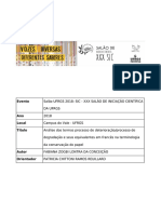 Análise dos termos processo de deterioração/processo de degradação e seus equivalentes em francês na terminologia da conservação do papel