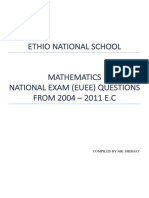 Grade 11 and 12 Maths Exam (2004 - 2011)
