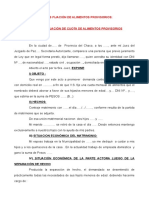 MODELOS ALIMENTOS Y REGIMEN DE VISITAS PROVISORIO