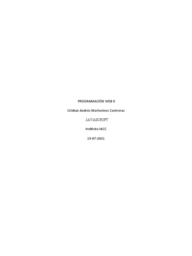 Ejercicios de JavaScript en Programación Web | PDF | Script Java | J Query