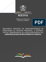 Reglamento Especifico de Complementariedad de Modalidades de Atención