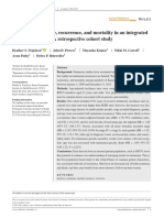 Melanoma Incidence, Recurrence, and Mortality in An Integrated Healthcare System: A Retrospective Cohort Study