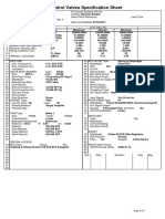 Control Valves Specification Sheet: PT. PI Energi