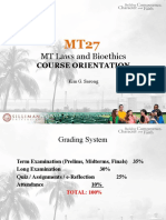 MT 27 Course Orientation