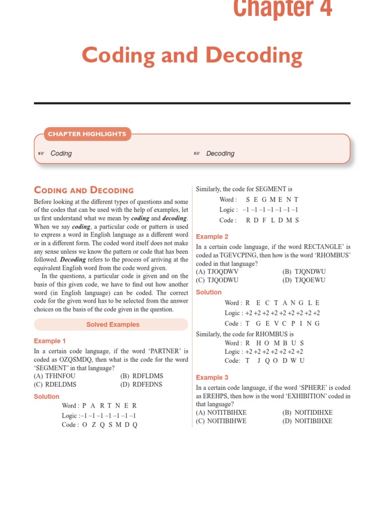 4 Coding and Decoding | Download Free PDF | Code | Logic
