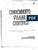 Conocimiento Vulgar o Cientifico