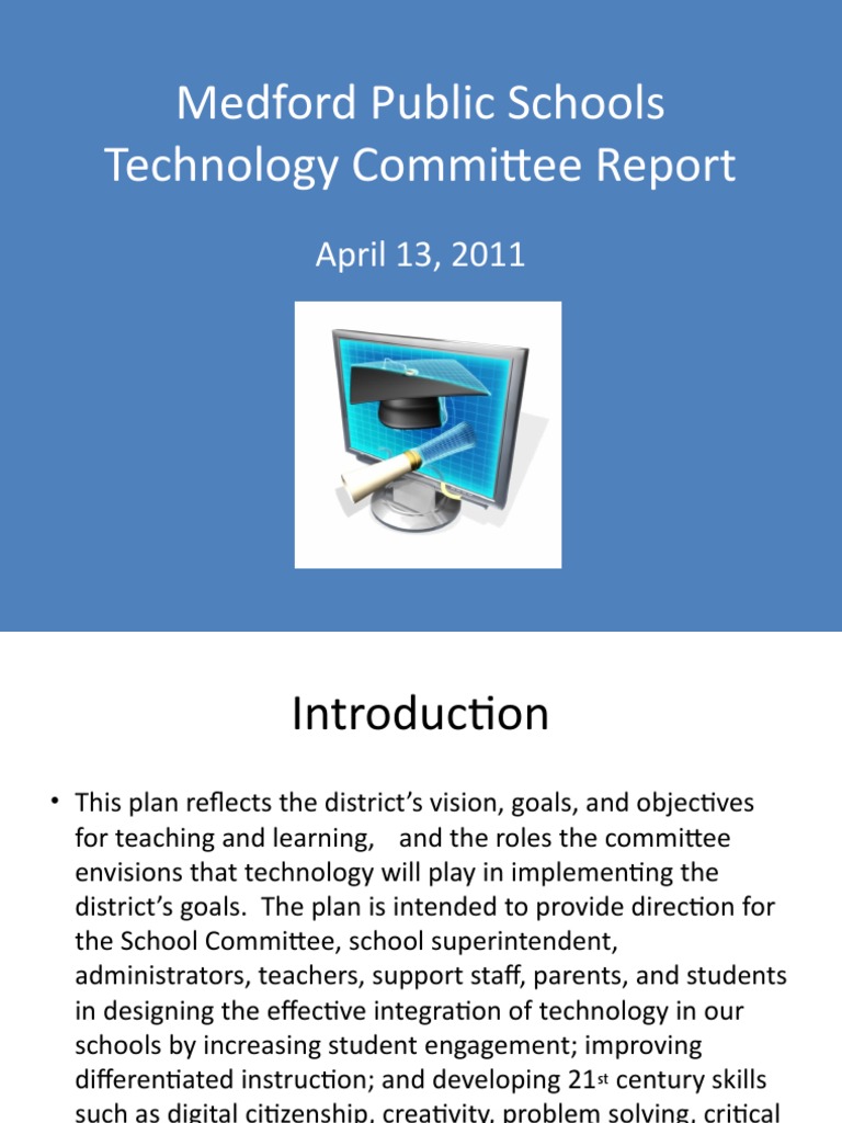 MPS Technology Committee Presentation | PDF | Teachers | Software