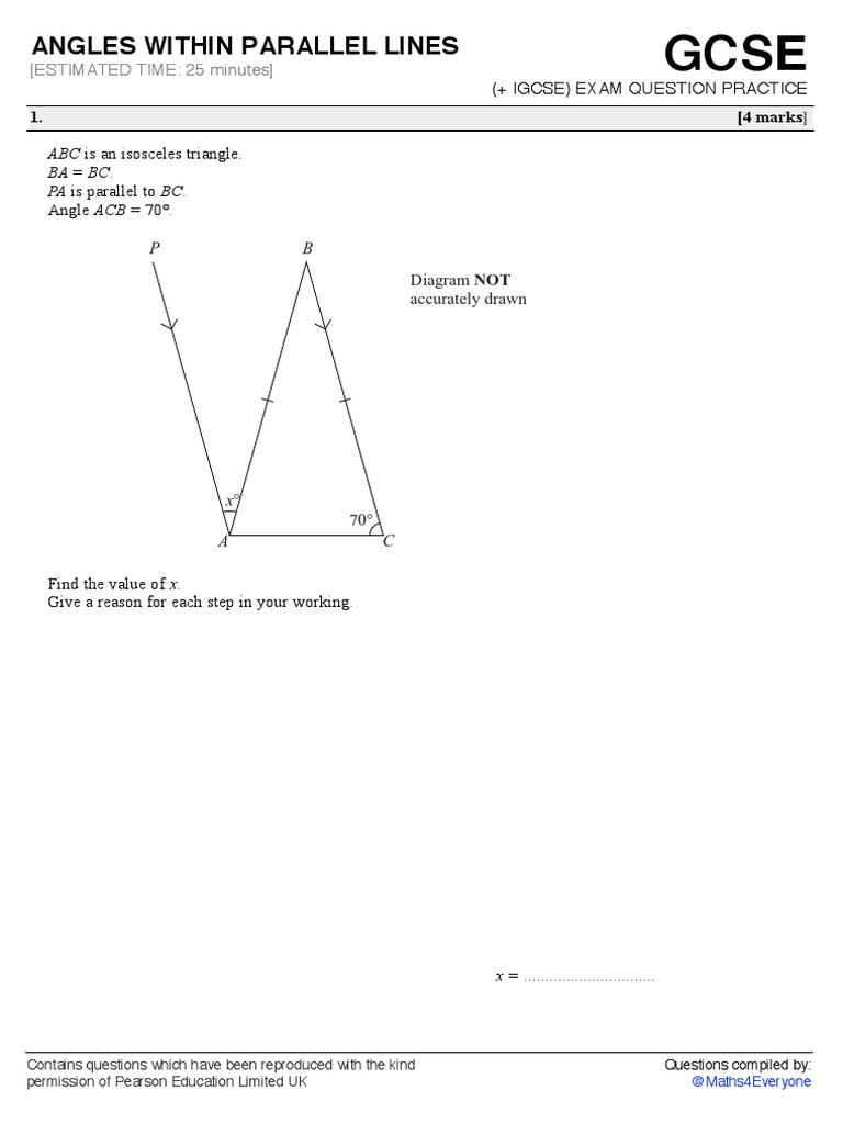 Angle Relationships in Parallel Lines | PDF | Elementary Geometry ...
