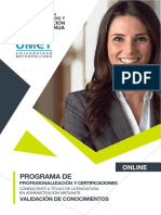 Brochure Profesionalización Administracion