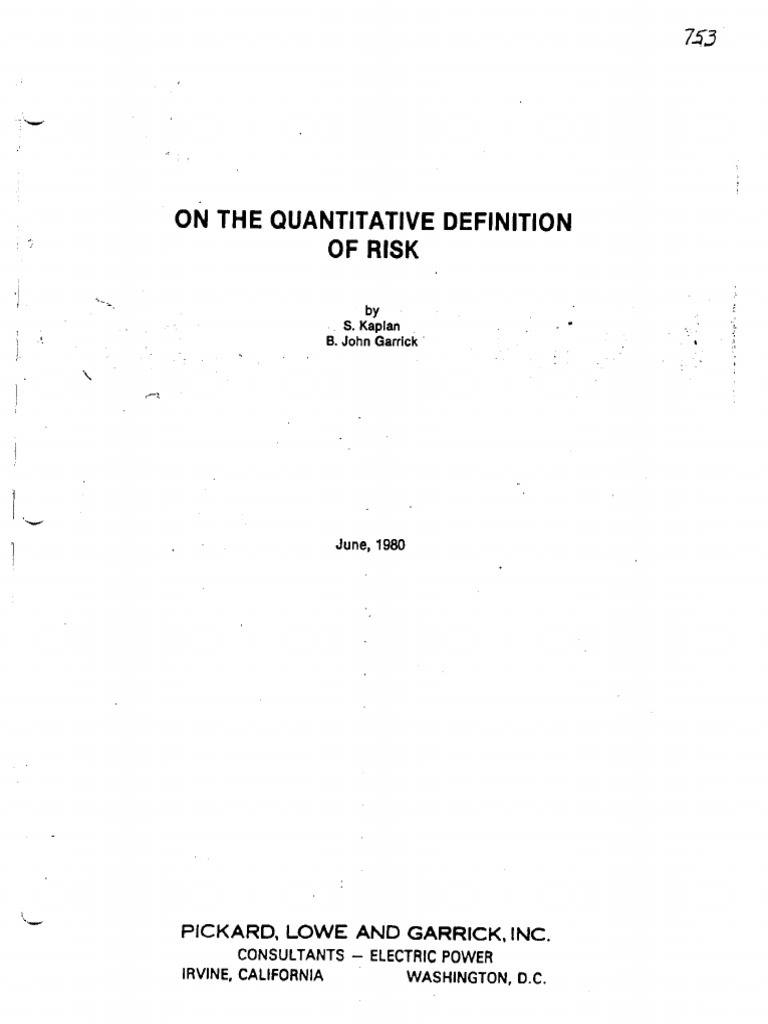 On the quantitative definition of risk pdf
