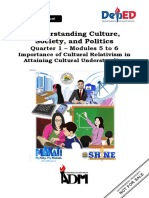 Understanding Culture, Society, and Politics: Quarter 1 - Modules 5 To 6