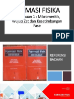 2021 Farmasi Fisika Pertemuan 1 (Mikromeritik, Wujud Zat, Dan Kesetimbangan Gas)