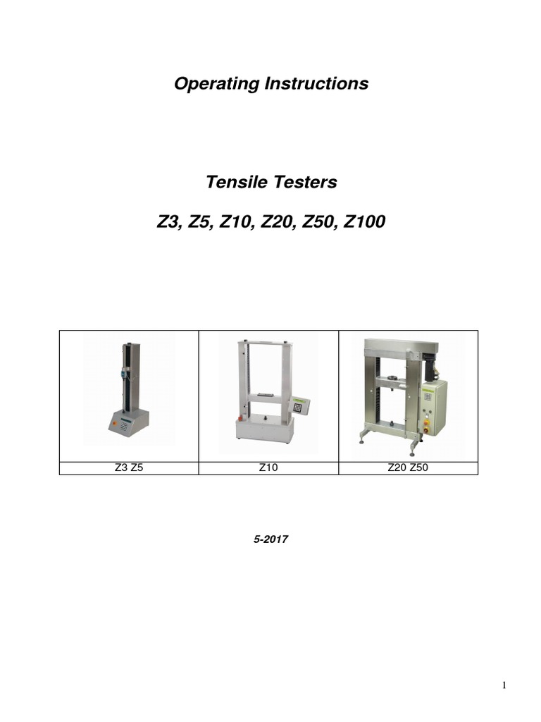 Z3-Z5-Z10-Z20-Z50-Z100 Operation Manual | PDF | Electrical