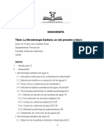 Microbiología sanitaria del agua, aire y suelo