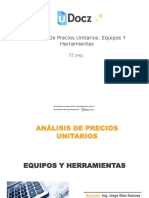 Analisis de Precios Unitarios Equipos y Herramientas 1 Downloable