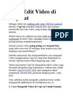 Cara Edit Video Di CapCut