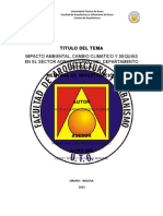 Impacto Ambiental, en El Sector Agropecuario Del Departamento de Tarija