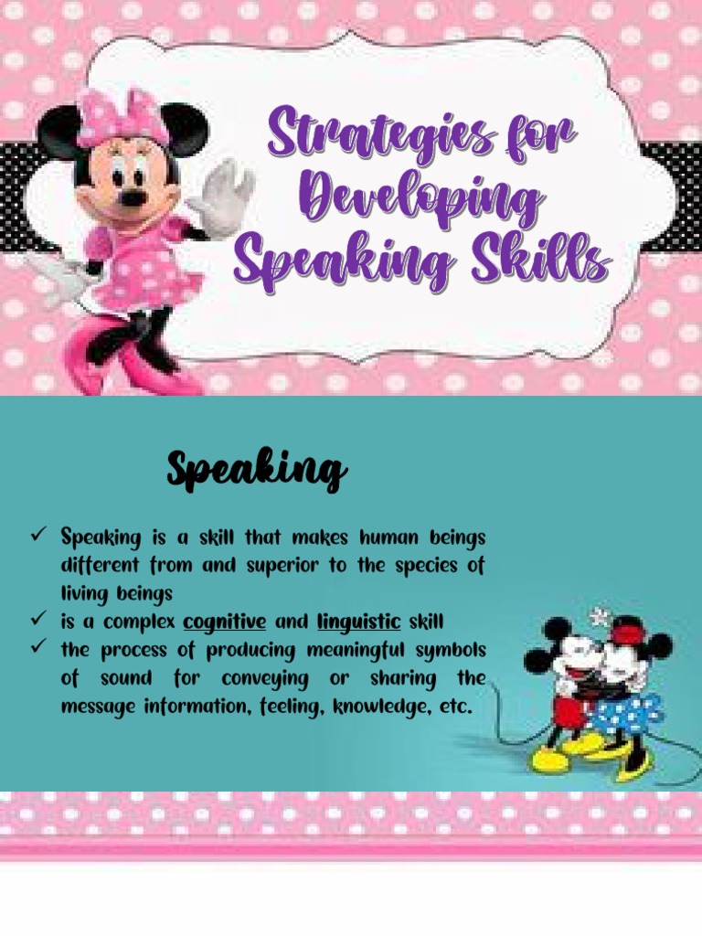 Strategies For Developing Speaking Skills | PDF | Language Arts ...