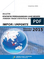 Buletin Statistik Perdagangan Luar Negeri Impor Desember 2015