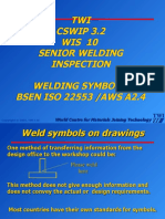 TWI CSWIP 3.2 Wis 10 Senior Welding Inspection Welding Symbols BSEN ISO 22553 /AWS A2.4