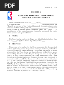 NBA Uniform Player Contract (2017 CBA)