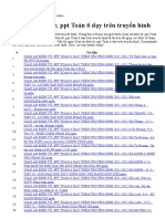 Giáo án điện tử, ppt dạy Toán 6,7,8 trên truyền hình