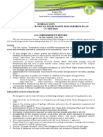 Surigao City Ten (10) Year Ecological Solid Waste Management Plan CY 2015-2024 Accomplishment Report