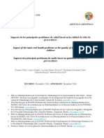 Impacto de Los Principales Problemas de Salud Bucal en La Calidad de Vida de Preescolares