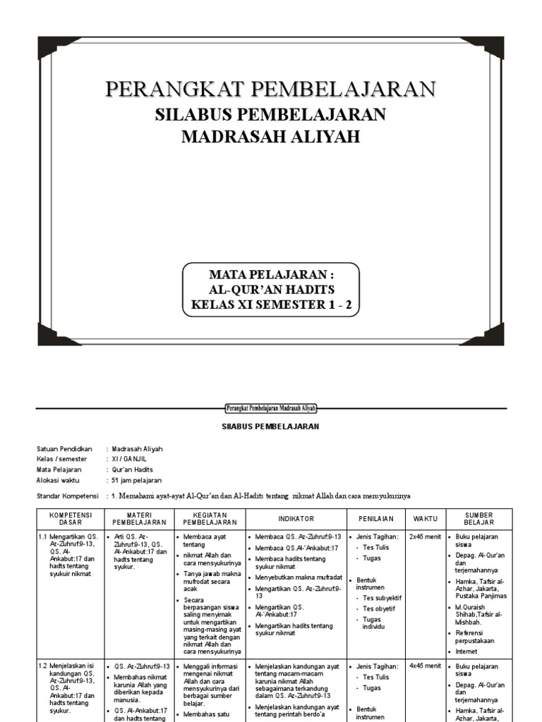 2 Silabus Qh Xi 1 2 Ma