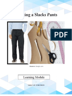 Drafting A Slacks Pants: Learning Module