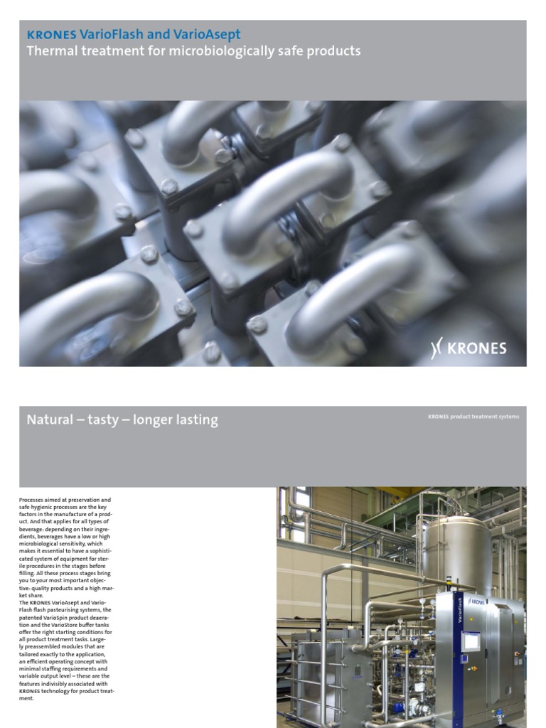 Krones: Varioflash and Varioasept | PDF | Drink | Heat Exchanger